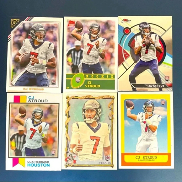 CJ Stroud Rookie Card Lot of 6 Rookie Cards 2024 Topps Composite Chrome + more - Picture 1 of 1